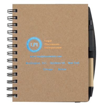 Recycled Journals w/Pen Safe Back Cover (5"x7")