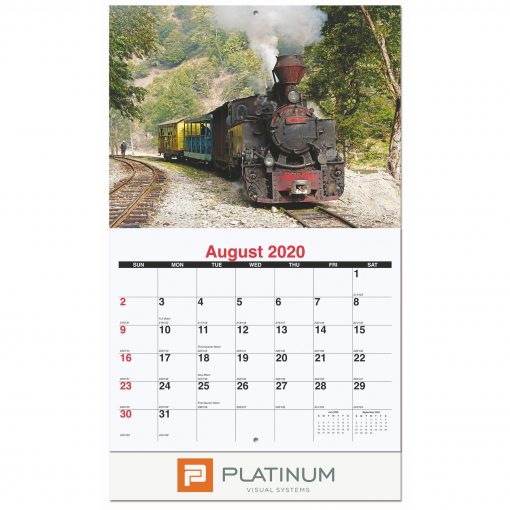 Magnificent Train Pictorial Calendar (Stapled)