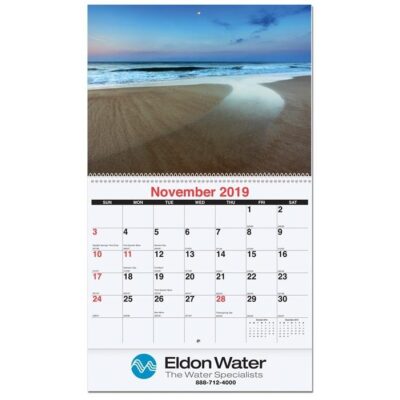 American Coast Monthly Wall Calendar w/Coil Bound (10 5/8" x 18 1/4")