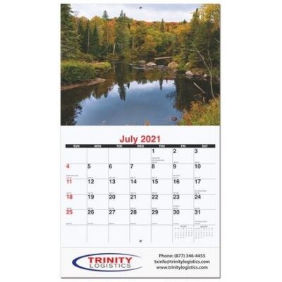 Majestic Outdoors Monthly Wall Calendar w/Stapled (10 5/8" x 18 1/4")