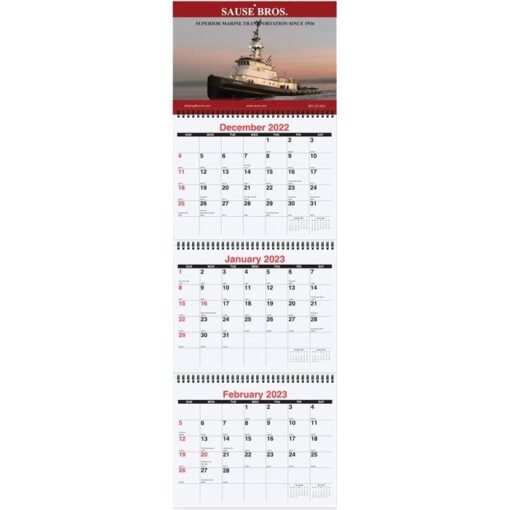 Large Three Month At A Glance Calendar (10¾"x33¾")