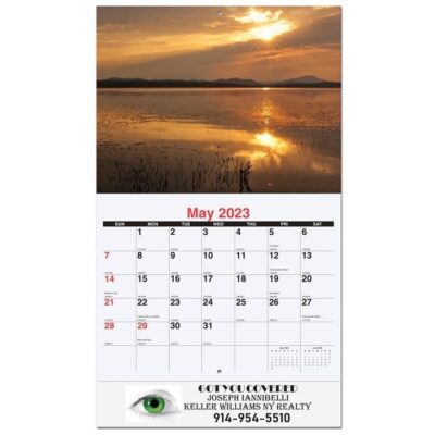 Majestic Outdoors Monthly Wall Calendar w/Stapled (10 5/8"x18¼")