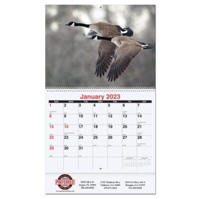 Wildlife Monthly Wall Calendar w/Coil Bound (10 5/8"x18¼")