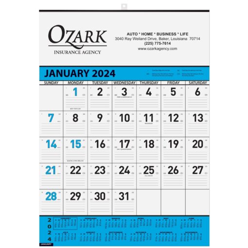 Contractor Custom Calendar w/1 Color Imprint (18"x25")