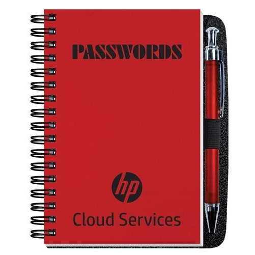 Password Keeper w/Pen Safe Back Cover (4"x6")