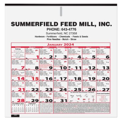 6 Sheet Almanac Calendar (11"x11 1/8")-1