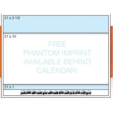 Black 13- Month Calendar Desk Pad w/One Color Imprint (21¾"x17")-2