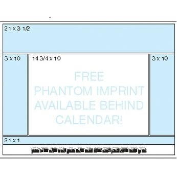 Blue & Black 13-Month Calendar Desk Pad w/One Color Imprint (21¾"x17")-2