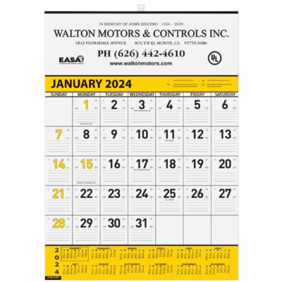 Choose Your Color Contractor Calendar w/1 Color Imprint (18"x25")-1