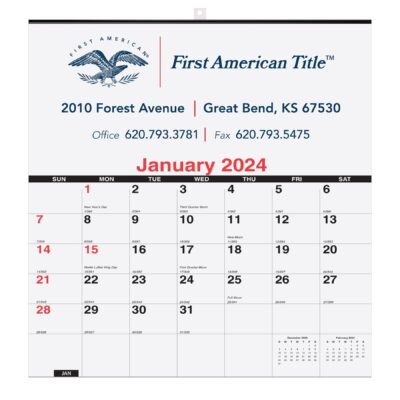 Deluxe Wall Pad Calendar (One or Two Color Imprint)-1