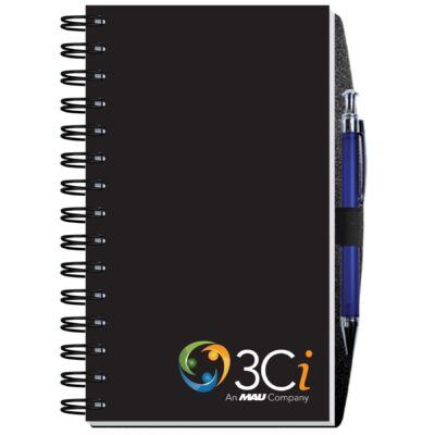 Gloss Time Managers Calendar w/Pen Safe Back Cover (5"x8")-1