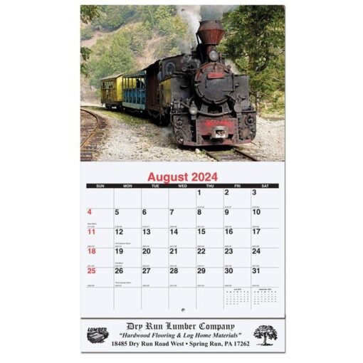 Magnificent Train Pictorial Calendar w/Staples-1