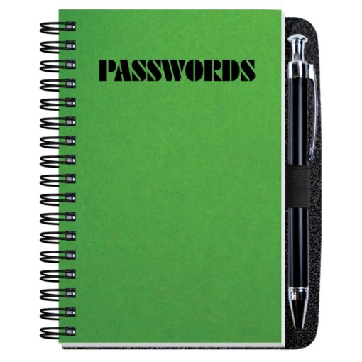 Password Keeper w/Pen Safe Back Cover (4"x6")-4