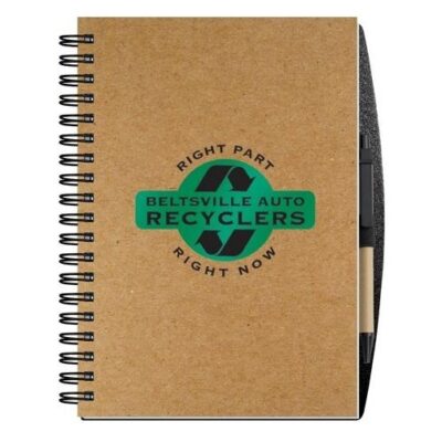 Recycled Journals w/Pen Safe Back Cover (7"x10")-1