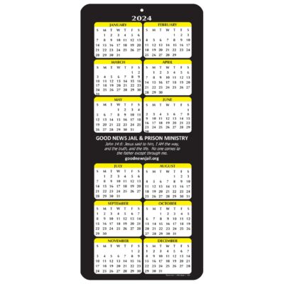 Year At A Glance Calendar Cards (4"x9")-1